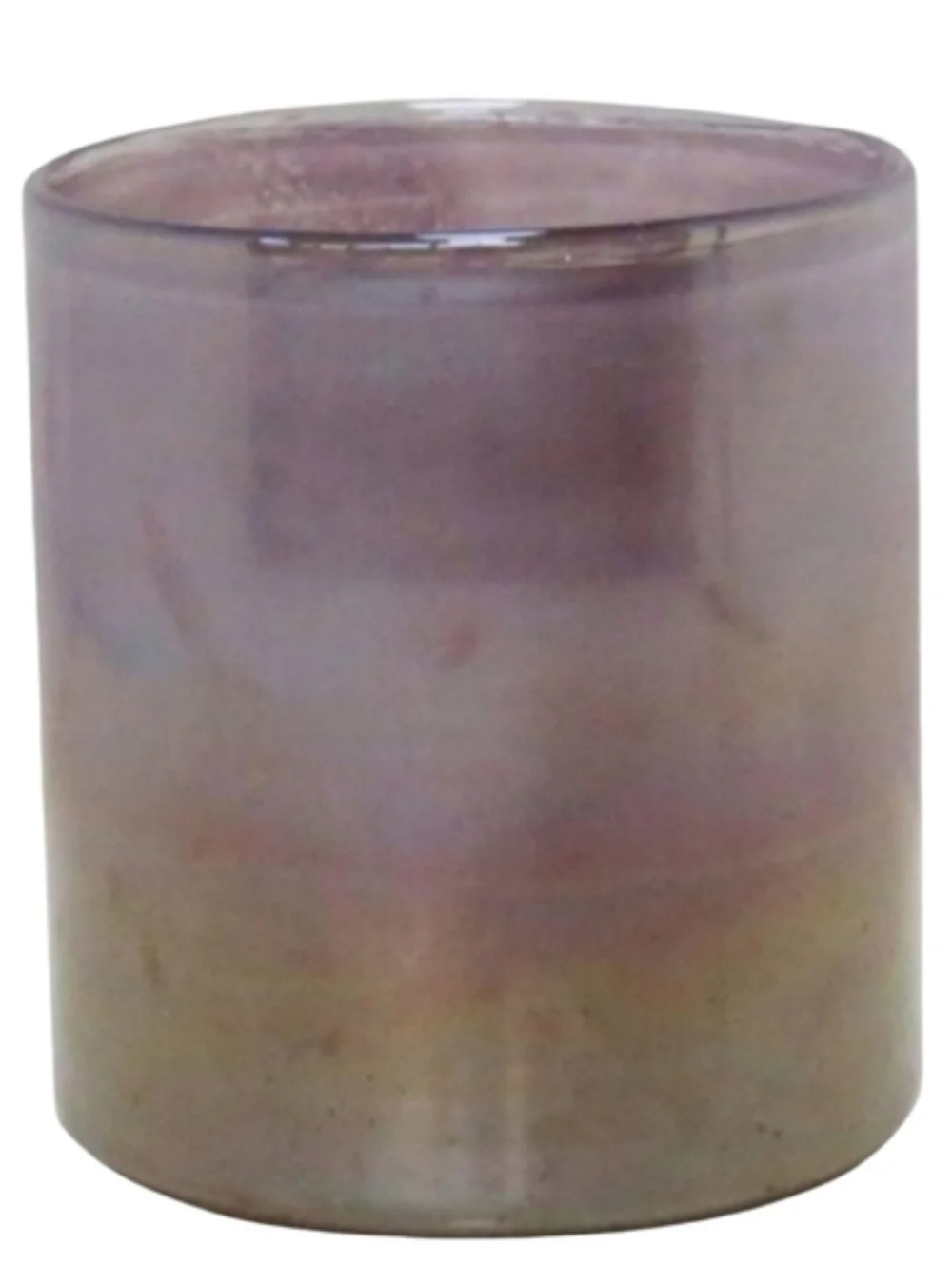 Big Opalhouse Lavender Rose Glass Pillar Candle Lantern Holder Purple Olive Jar
